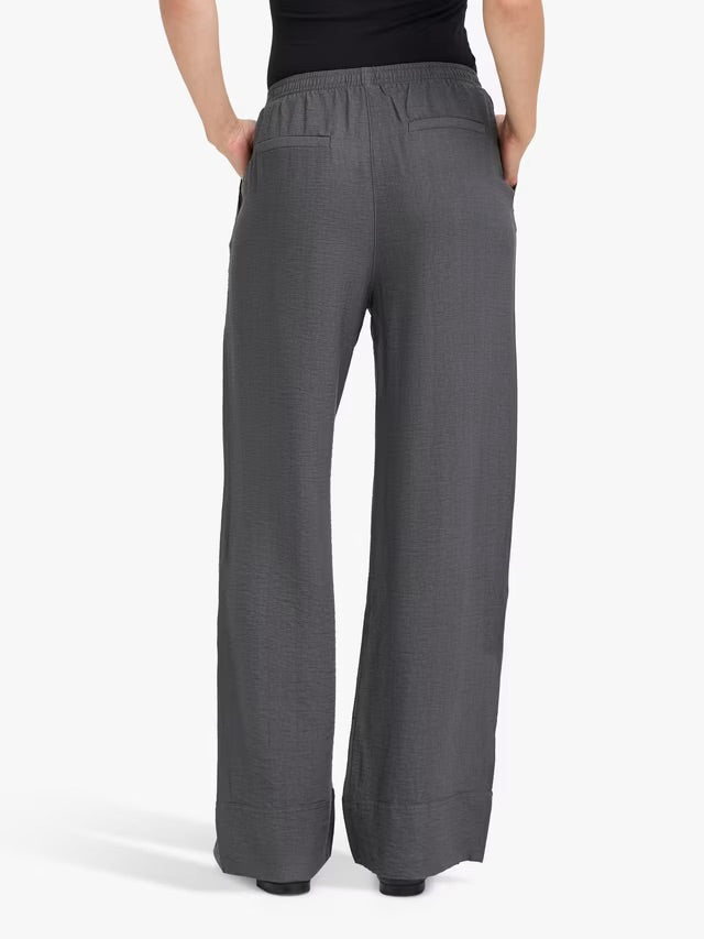 ICHI Fazima Tailored Trousers - Gray Pinstripe
