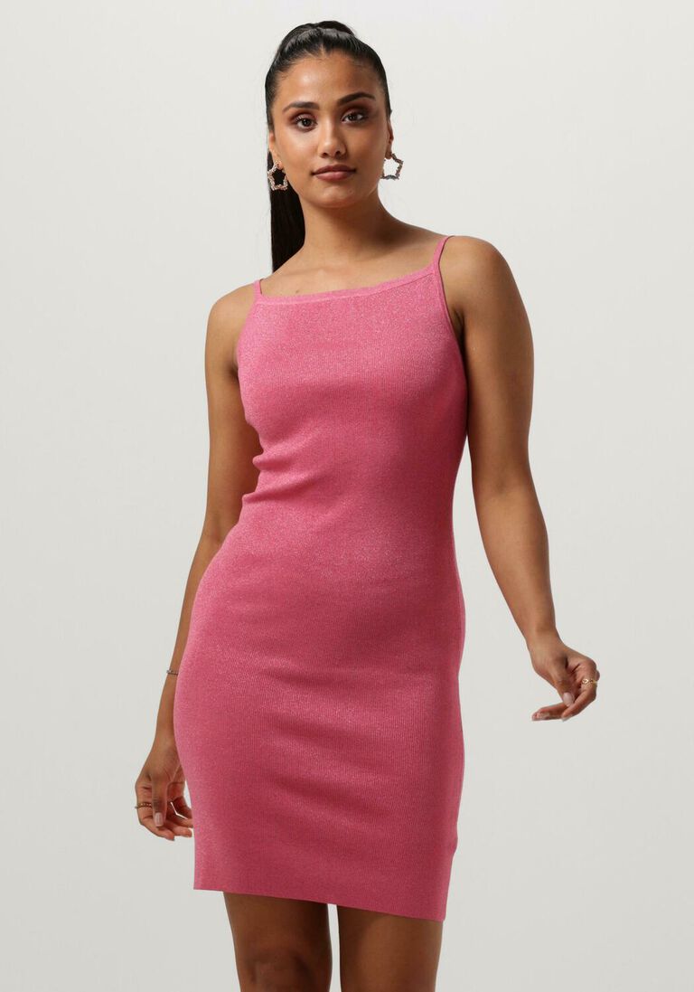 Neo Noir Contima Pink Glitter Ribbed Knit Mini Dress – Bodycon | Women's Designer Outlet