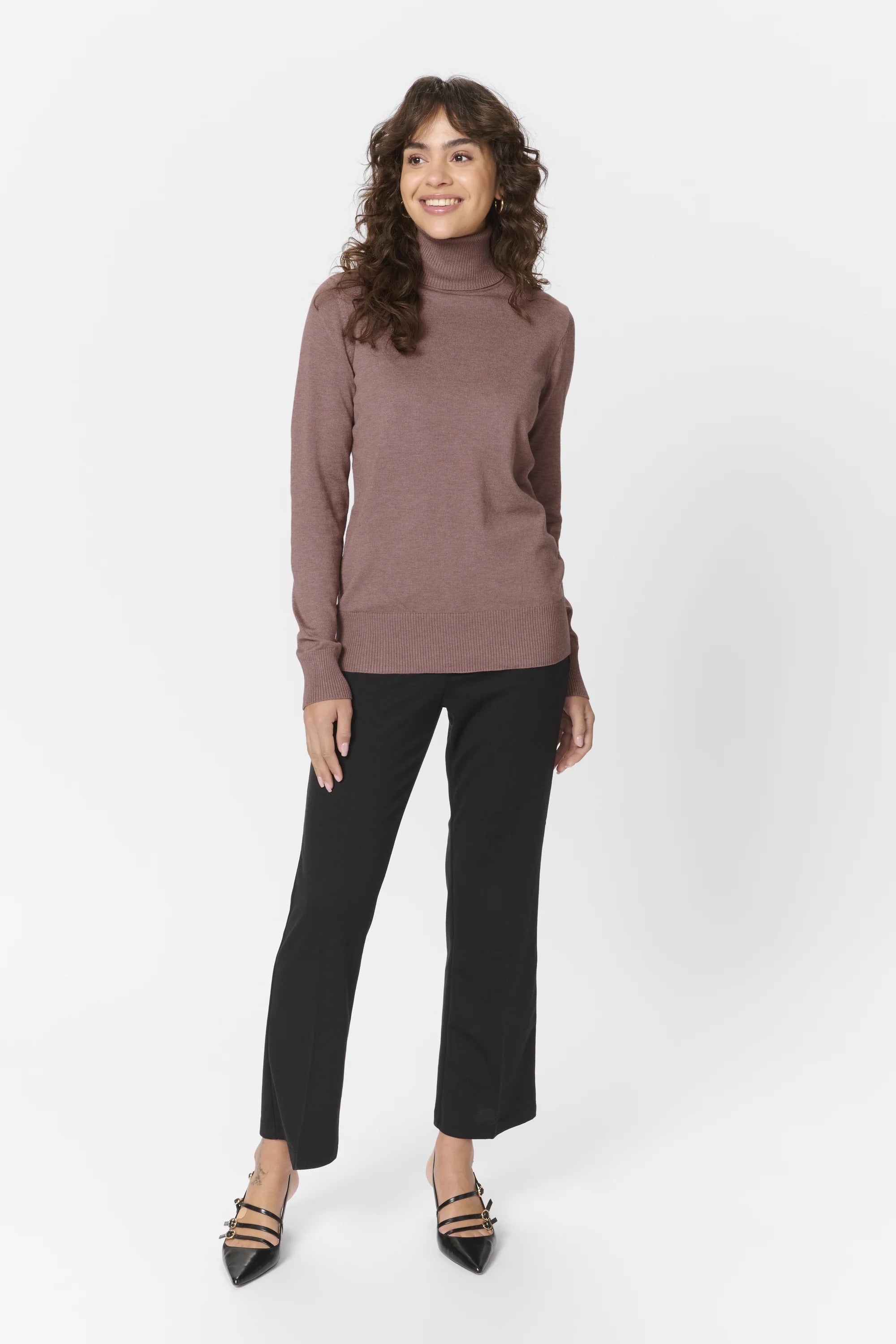 Saint Tropez MILASZ Rollneck Pullover - Antler Melange J2046