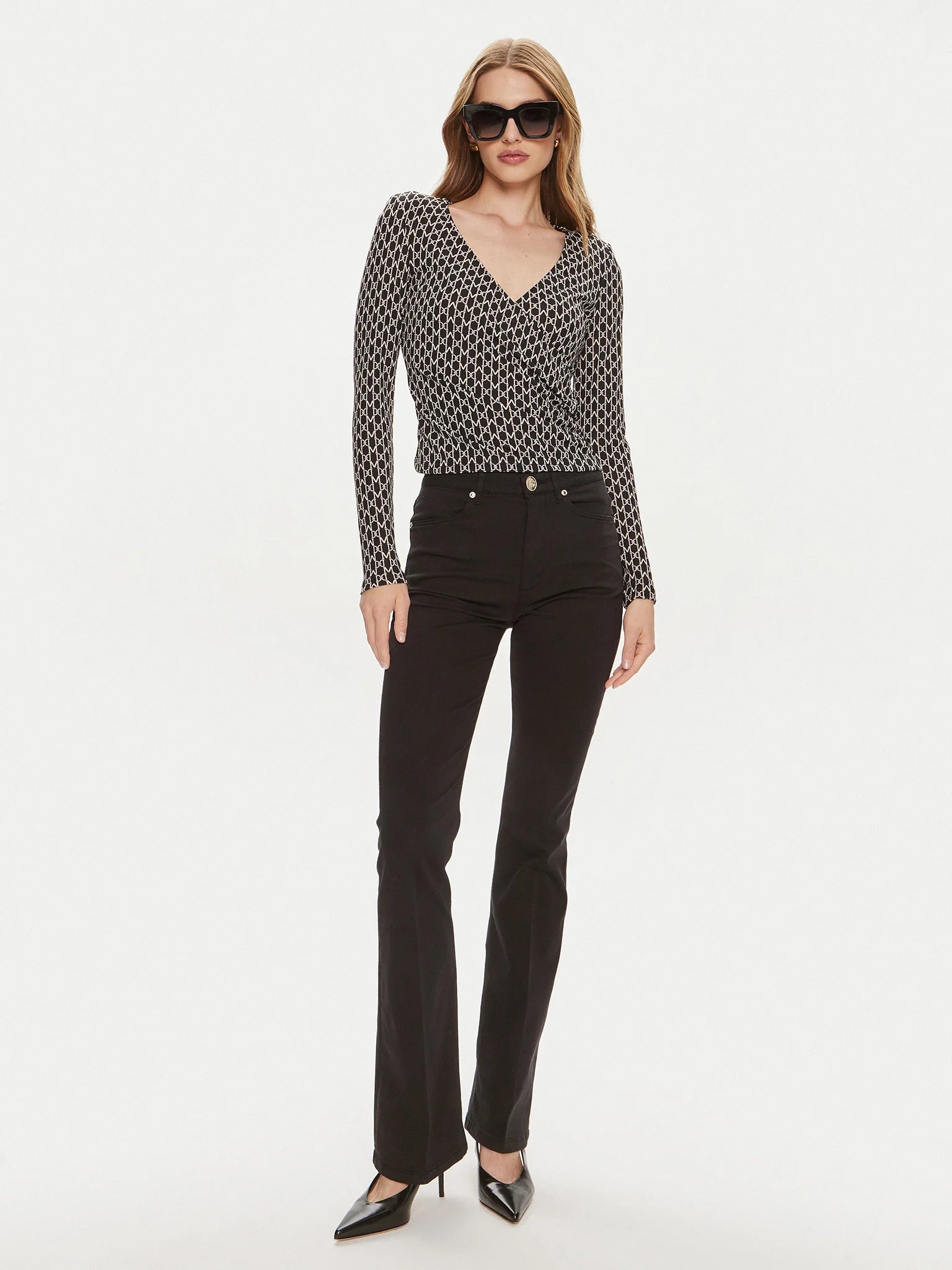 MARCIANO by GUESS Blouse (Black, Slim Fit)