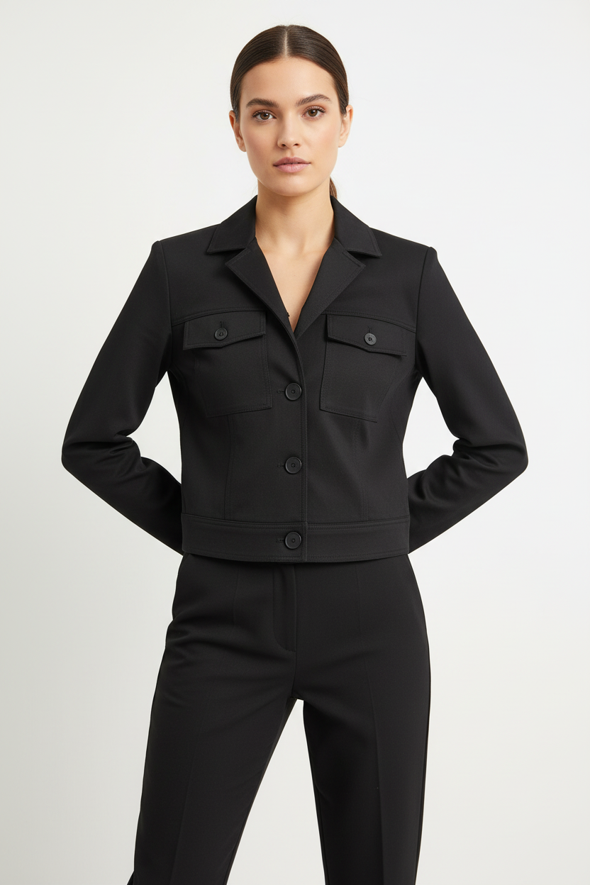 s.Oliver crop blézer lehajtott gallérral modellel