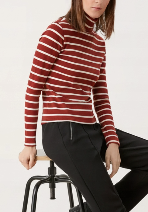 s.Oliver Striped Turtleneck Long-Sleeve Top